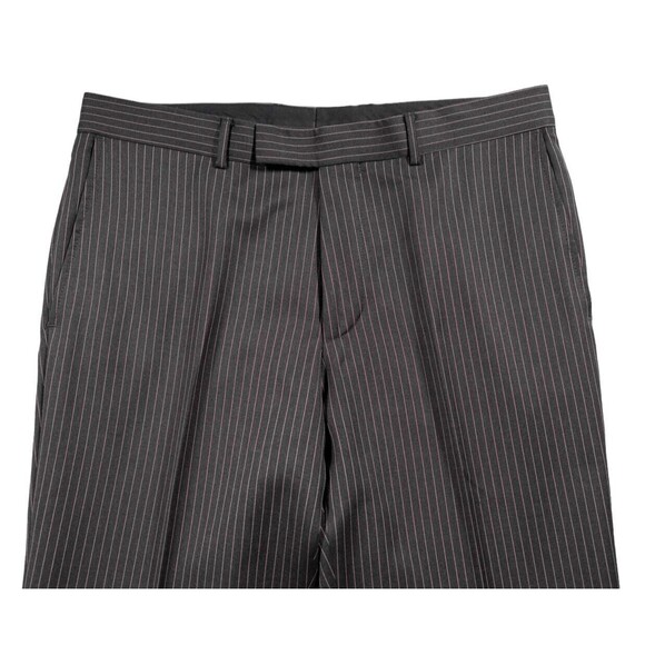 Hugo Boss Mens Suit 2 Piece Gray Pink Striped Wool Blazer Jacket 42S Pants 36x30 - Picture 13 of 16